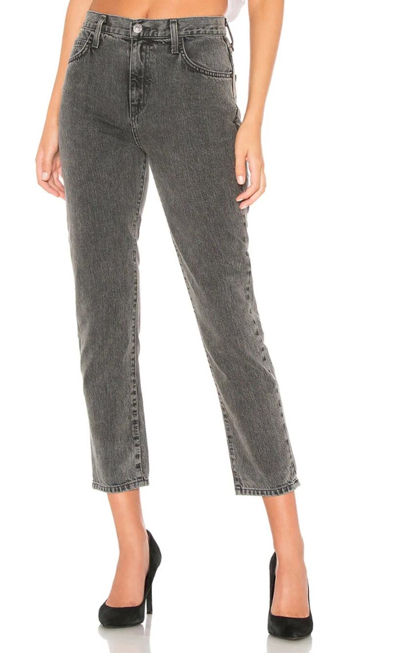 CURRENT ELLIOT The Vintage Cropped Slim Jeans Size 29 High Waist Faulkner Gray
